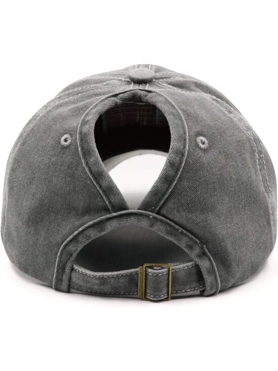〽️Women Flag Grey High Ponytail Baseball Cap Trucker Bad Hair Day Adjustable main image 4